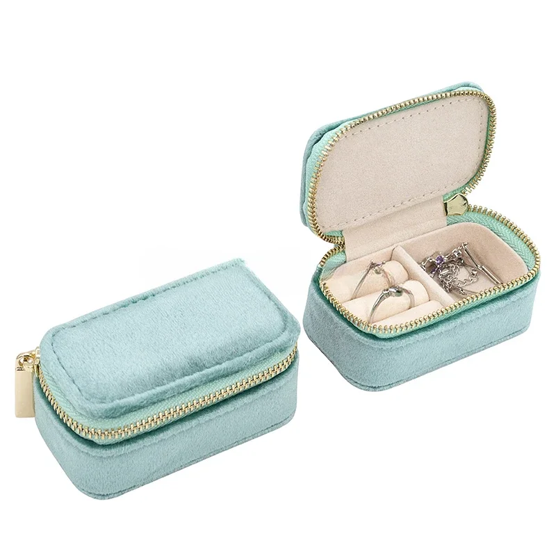 Velvet Jewelry Box - Mini caixa de joias de viagem,