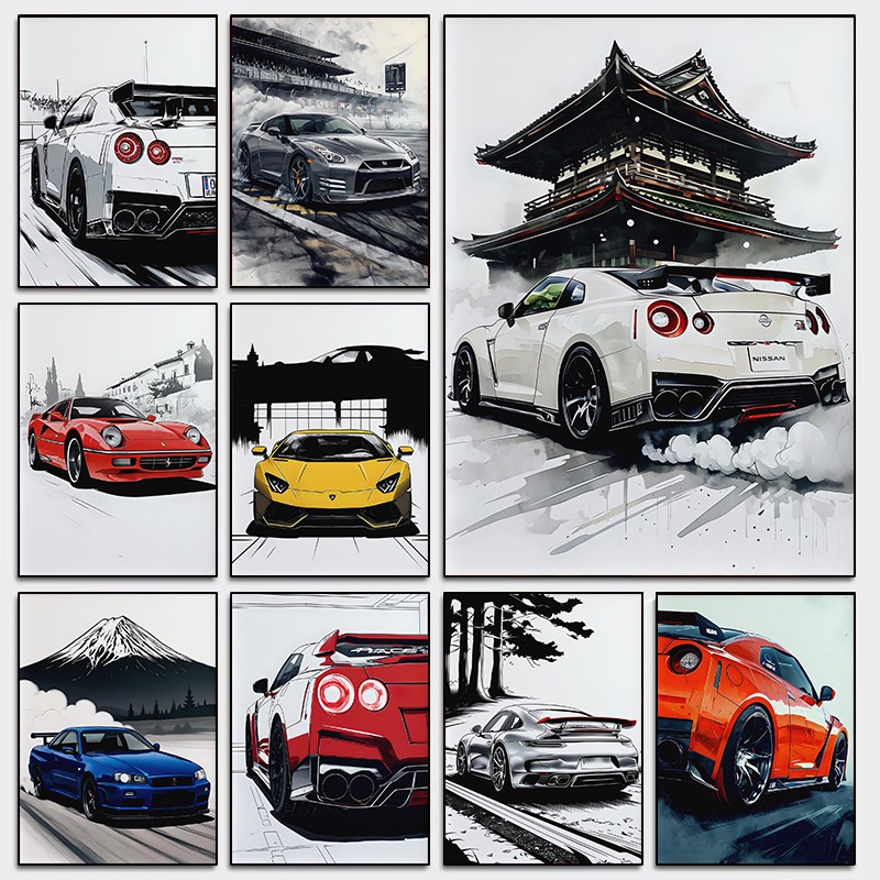 Luxury Lifestyle Japan - Estilo japonês supercar arte da parede