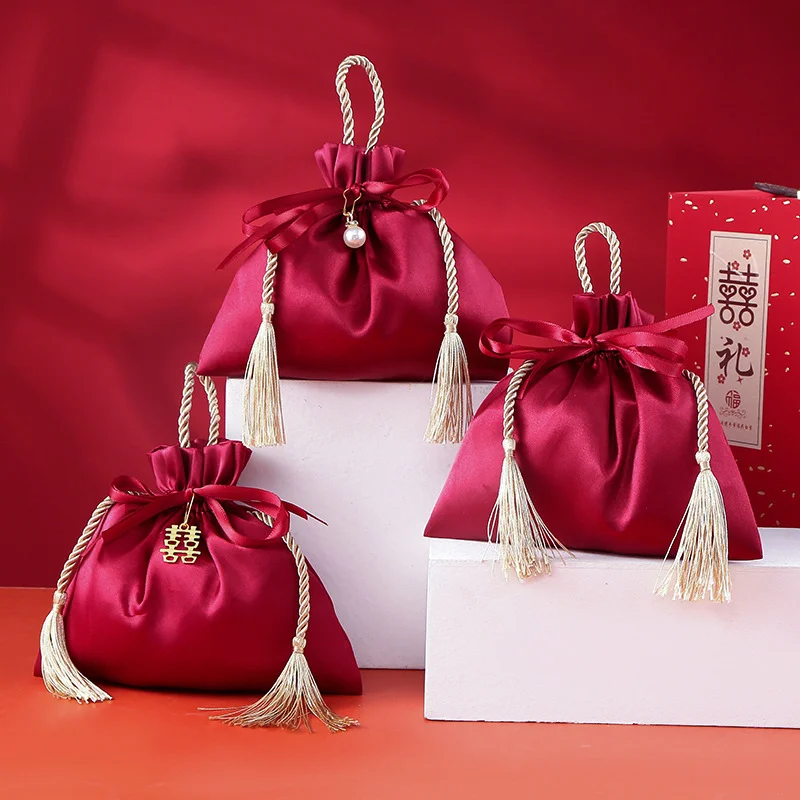 Velvet Jewelry Box - Embalagem de luxo Drawstring Velvet Pouch,