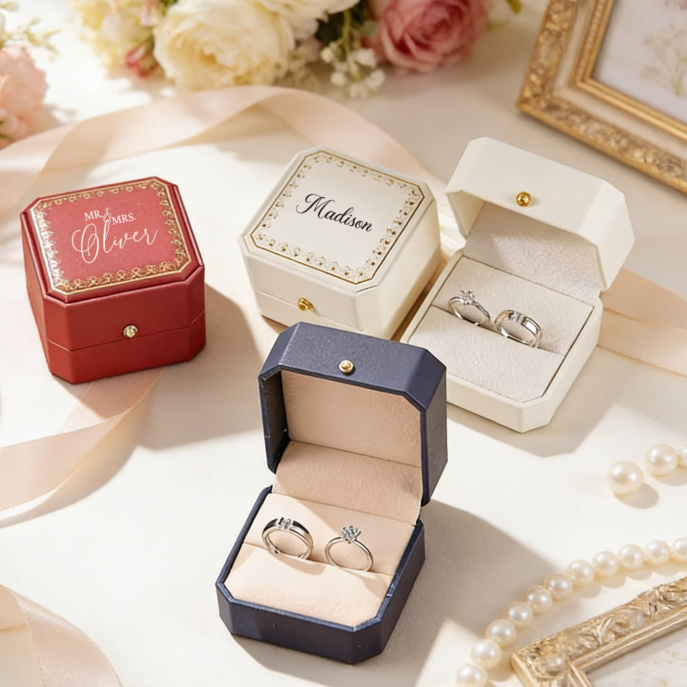Caixa de Anel Personalizada em - Velvet Jewelry Box avaliação e preço