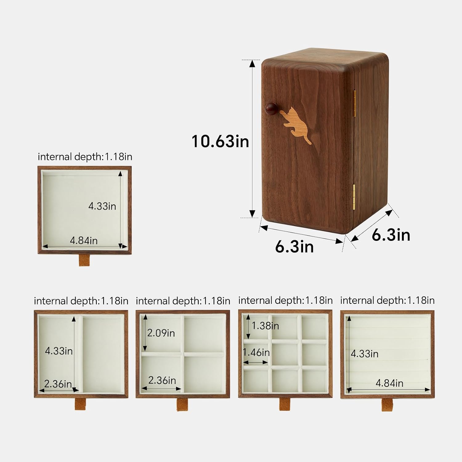 Caixa de Joias em Madeira Sóli - Velvet Jewelry Box avaliação e preço