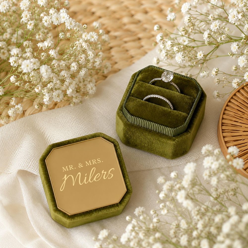 Caixa de Anel de Veludo Octogo - Velvet Jewelry Box avaliação e preço