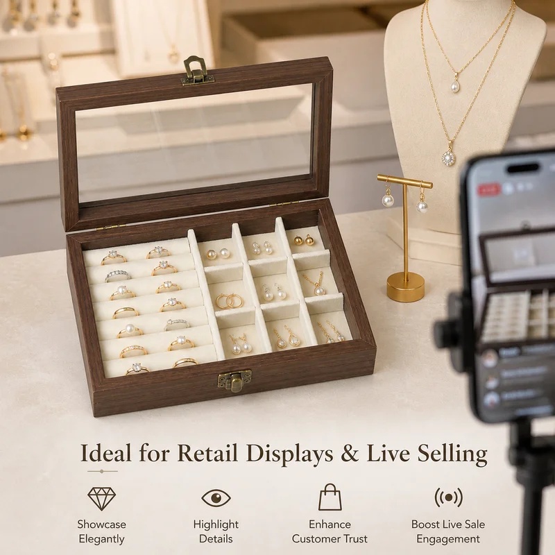 Organizador de Joias de Veludo - Velvet Jewelry Box avaliação e preço