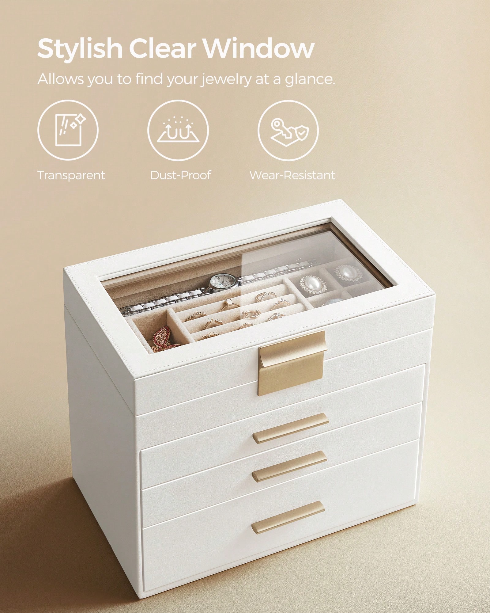 Caixa de Armazenamento de Joia - Velvet Jewelry Box avaliação e preço