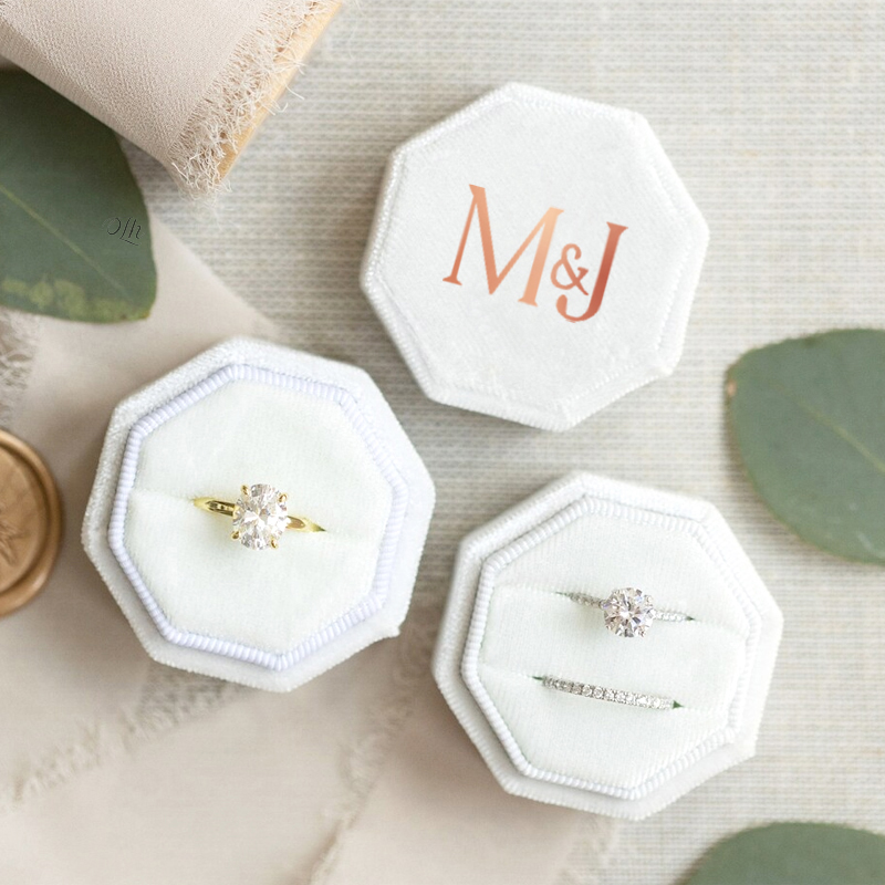 Caixa de anéis de casamento pe - Velvet Jewelry Box avaliação e preço