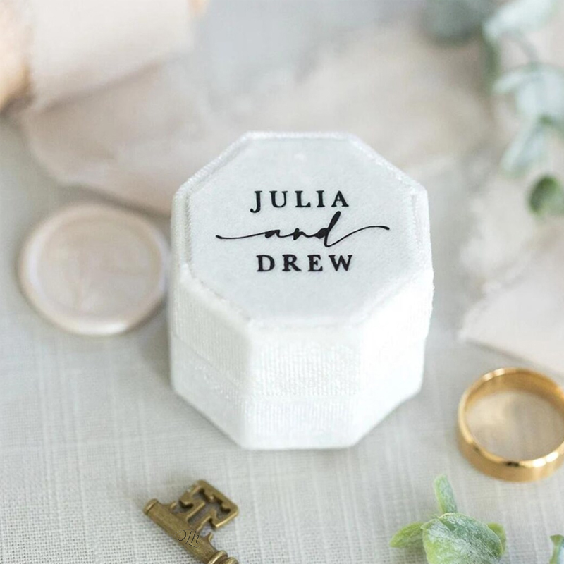 Caixa de anéis de casamento pe - Velvet Jewelry Box avaliação e preço