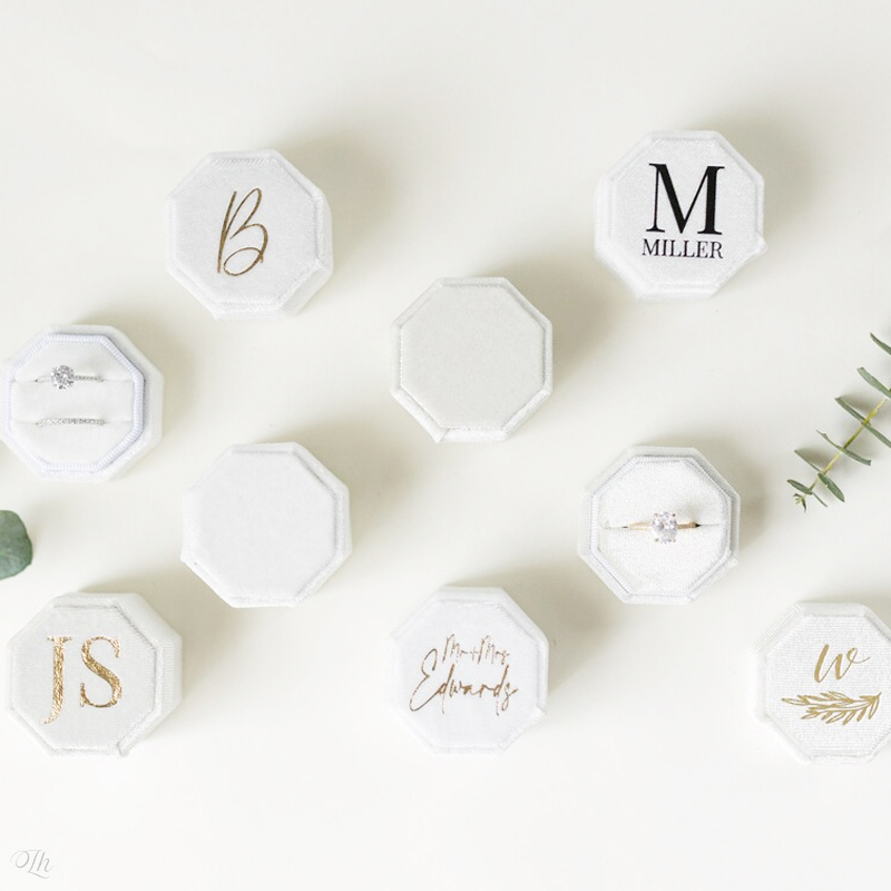 Caixa de anéis de casamento pe - Velvet Jewelry Box avaliação e preço